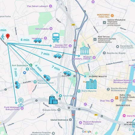 בית אירוח Circus - 10 Min To Old Town Gdansk,pkp & Shopping Mall